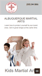 Mobile Screenshot of abq-karate.com